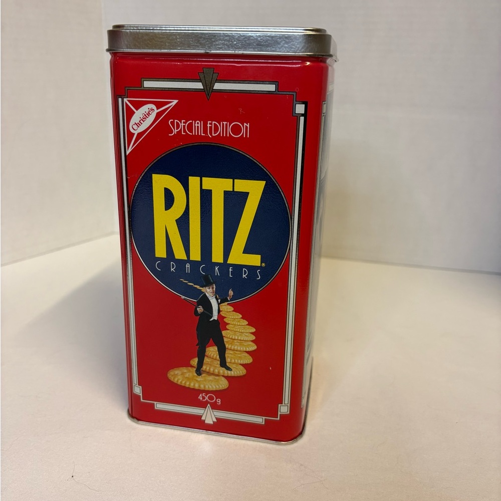 Vintage 1990 Ritz Special Edition Red Tin